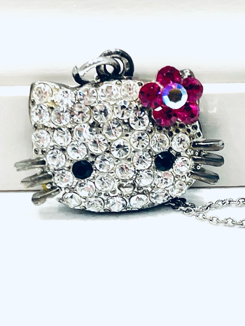 Hello Kitty Sterling Silver Necklace EUC